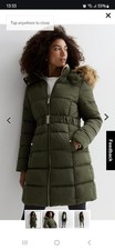 Green quilted coat for sale  BATLEY