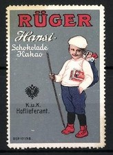 Reklamemarke hansi schokolade gebraucht kaufen  Berlin