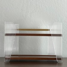 Prateleira de mesa vintage madeira organizador de maquiagem multiuso MCM comprar usado  Enviando para Brazil