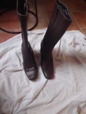 Dark brown leather for sale  LONDON