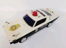 Antigo Novo Alarme Carro de Polícia Sound-O-Mobile Botão Controle Estanho Carro Alimentado por Bateria comprar usado  Enviando para Brazil