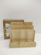 Relaxdays Stacja ładująca Bambus, Uchwyt stacji ładującej, 3 półki - 23 x 25,5 x 13,5 cm na sprzedaż  PL