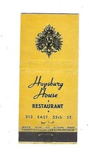 Hapsburg House Restaurant Matchcover 313 East 55th St. Frank Casper comprar usado  Enviando para Brazil
