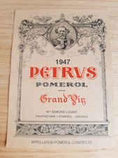 1947 pomerol great d'occasion  Expédié en Belgium