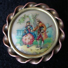 Vtg broche décalcomanie d'occasion  Poncin
