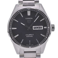 com papel TAG HEUER Carrera calibre 5 WAR201A data do dia automático masculino N#140705 comprar usado  Enviando para Brazil