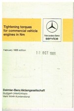 LIVRO TORQUES DE APERTO DE MOTOR MERCEDES 314 352 355 360 401-403 421-423 441-444 comprar usado  Enviando para Brazil