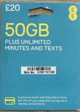 Pay mobile sim for sale  STOCKPORT