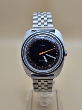 Vintage Raro 1971 Timex Mostrador Elétrico de Corrida de Rally Tom Prata Jubileu Pulseira Flexível comprar usado  Enviando para Brazil