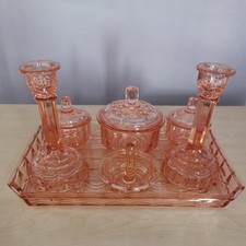 Pink glass dressing for sale  BLACKWOOD
