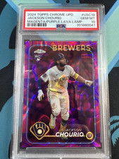 2024 TOPPS ATUALIZAÇÃO CROMADA RC JACKSON CHOURIO LÂMPADA DE LAVA MAGENTA/ROXA PSA 10 comprar usado  Enviando para Brazil