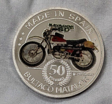 Motor Cycle Silver Coin Medal Bike Spanish Isle of Man TT Vintage Retro Classic for sale  SALFORD