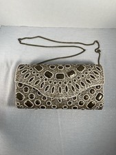 Bolsa clutch com miçangas, bronze colorido com miçangas creme e ouro comprar usado Bolsa clutch com miçangas, bronze colorido com miçangas creme e ouro comprar usado  Enviando para Brazil