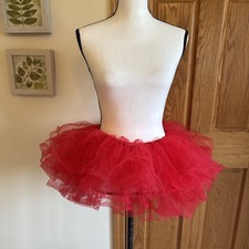 Fantasia Tutu Balé Babado Balé Saia de Tule Vermelho Adultos Adolescentes comprar usado  Enviando para Brazil