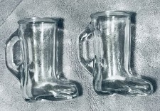 Usado, Par de Copos Antigos de Tiro para Bota com Alça, Transparente, 3" de Altura, Canadá, Suporte para Palito de Dente comprar usado  Enviando para Brazil