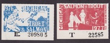 1976 & 1977 Mich selo de truta e salmão MNH OG comprar usado  Enviando para Brazil