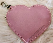 Bolsa de coração Portland Leather Goods rosa vintage, usado comprar usado  Enviando para Brazil
