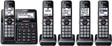 Sistema de telefone sem fio Panasonic secretária eletrônica 5 aparelhos Bluetooth bloco de chamadas comprar usado  Enviando para Brazil