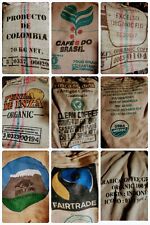 SACOS DE CAFÉ AUTÊNTICOS DE ESTOPA DE JUTA - TAMANHO COMPLETO (PACOTE COM 5) comprar usado  Enviando para Brazil