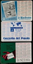Mini calendari plastificati usato  Italia