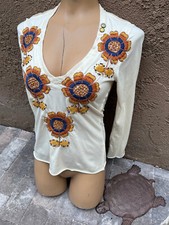 Camisa Joystick Girassol Bordada à Mão CREAM Manga Longa - Júnior Tamanho P comprar usado  Enviando para Brazil
