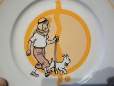 Tintin assiette porcelaine d'occasion  Charleville-Mézières