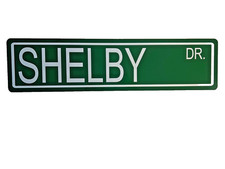 Placa de rua de metal SHELBY DR para Ford Mustang GT 500 SVT Eleanor garagem homem caverna comprar usado  Enviando para Brazil