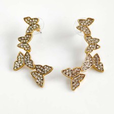 Novos Brincos Zara de Strass Borboleta Presente Vintage Feminino Joias de Festa comprar usado  Enviando para Brazil