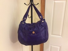 Antiga Bolsa Hobo de Couro Roxo Profundo Marc by Marc Jacobs Slouch Alça Dupla, usado comprar usado  Enviando para Brazil