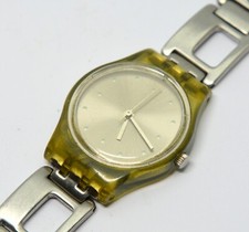 RELÓGIO DE QUARTZO VINTAGE SWATCH LM119 PRATA PARALELEPÍPEDOS 2001 FEMININO FABRICADO NA SUÍÇA comprar usado  Enviando para Brazil