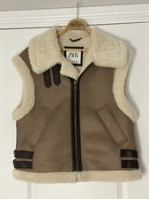 Zara shearling gilet for sale  UPMINSTER