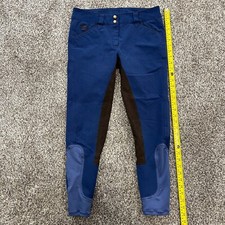 Calça de Equitação Piper By SmartPak Feminina 30L Azul Marrom Cavalo Equestre, usado comprar usado  Enviando para Brazil