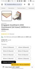 150mm insulation kingspan for sale  COULSDON