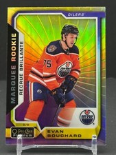 2018-19 OPC Platinum EVAN BOUCHARD Rookie "Rainbow Color Wheel" SP RC OILERS! comprar usado  Enviando para Brazil