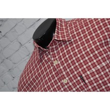 Usado, Camisa social masculina vintage Abercrombie & Fitch tamanho médio 1/2 botão para cima xadrez vermelha comprar usado  Enviando para Brazil