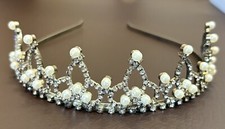 Usado, Tiara de cristal nupcial vintage coroa cabelo strass casamento pérola tiara presente comprar usado  Enviando para Brazil