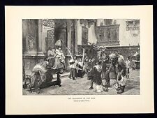 A Procissão da Hóstia após Passini xilogravura impressão 1887  comprar usado A Procissão da Hóstia após Passini xilogravura impressão 1887  comprar usado  Enviando para Brazil