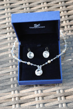 Swarovski schmuckset halskette gebraucht kaufen  Norderstedt
