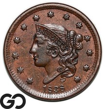 1838 large cent for sale  Boerne
