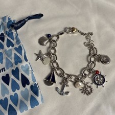 Pulseira Berloque de Prata Brighton Conchas Âncora Barco Coral Praia Costeira comprar usado  Enviando para Brazil