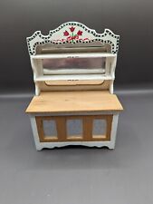 Mini casa de bonecas vintage pintada à mão casa de campo primitiva cozinha buffet de madeira 1:12 comprar usado  Enviando para Brazil