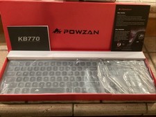 Teclado POWZAN alumínio silencioso com fio KB770 retroiluminado fino chiclete preto comprar usado  Enviando para Brazil