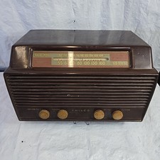 Usado, 1949 PHILCO 49-906Vintage 8 Tubos Superheteródino Rádio AM FM Bom Marrom Baquelite comprar usado  Enviando para Brazil