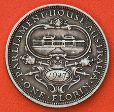 Moeda de 1 florim 1927 | Austrália | George V | Abertura da antiga Casa do Parlamento comprar usado  Enviando para Brazil