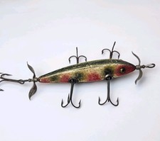 Usado, Antigo Heddon 150 Dowagiac Minnow 5 Ganchos L-Rig Início dos Anos 1900 comprar usado  Enviando para Brazil