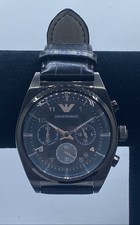 Relógio masculino Emporio Armani 43mm WR50M preto cronógrafo aço inoxidável 233g comprar usado  Enviando para Brazil