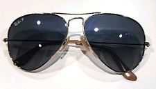 Óculos de sol Ray Ban aviador dourado metal azul polarizado 58-14 Itália BENT BRIDGE, usado comprar usado  Enviando para Brazil