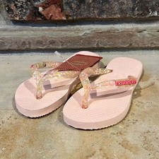 Chinelos florais rosa Havaianas, usado comprar usado  Enviando para Brazil