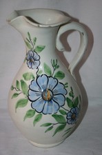 FANTASTICA JARRA GRANDE DE LOZA MUY ANTIGUA PINTADA CON FLORES comprar usado  Enviando para Brazil