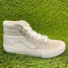 Tênis de skate Vans Sk8-Hi Pro masculino tamanho 7.5 bege branco atlético casual comprar usado  Enviando para Brazil